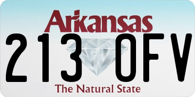 AR license plate 213OFV