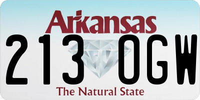 AR license plate 213OGW