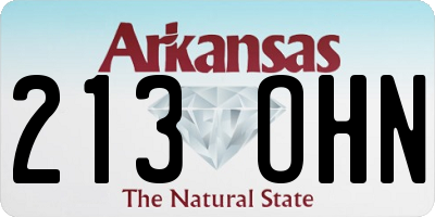 AR license plate 213OHN