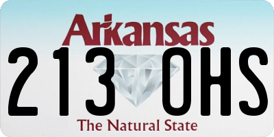 AR license plate 213OHS