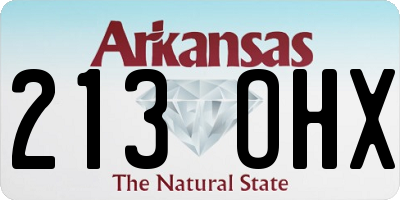 AR license plate 213OHX