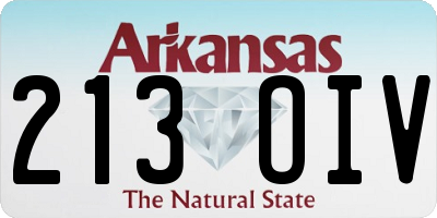 AR license plate 213OIV
