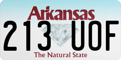 AR license plate 213UOF