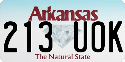 AR license plate 213UOK