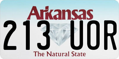 AR license plate 213UOR