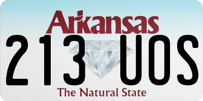 AR license plate 213UOS