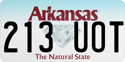 AR license plate 213UOT