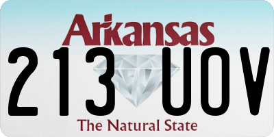 AR license plate 213UOV