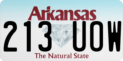 AR license plate 213UOW