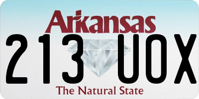 AR license plate 213UOX