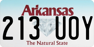 AR license plate 213UOY