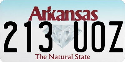 AR license plate 213UOZ