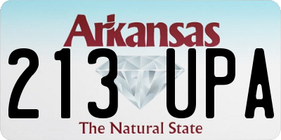AR license plate 213UPA