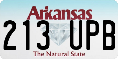 AR license plate 213UPB