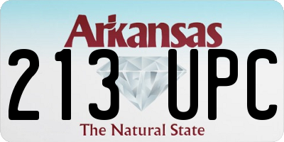 AR license plate 213UPC