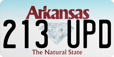 AR license plate 213UPD