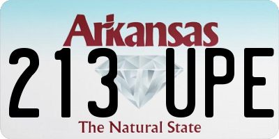 AR license plate 213UPE