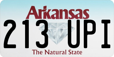 AR license plate 213UPI