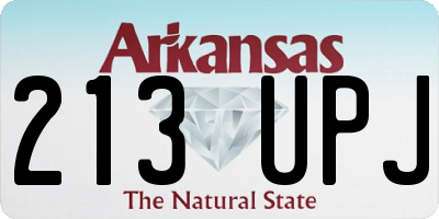 AR license plate 213UPJ