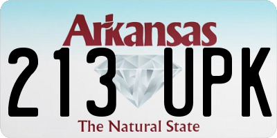 AR license plate 213UPK