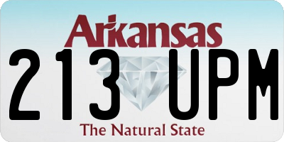 AR license plate 213UPM