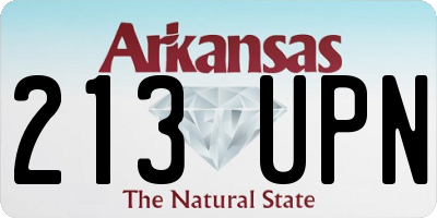 AR license plate 213UPN