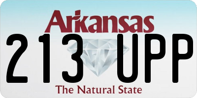 AR license plate 213UPP
