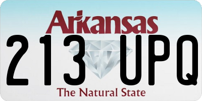 AR license plate 213UPQ