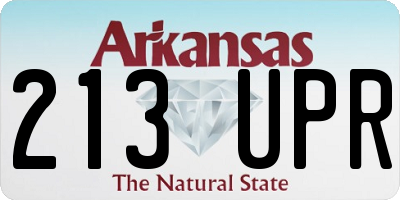 AR license plate 213UPR