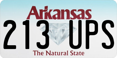 AR license plate 213UPS