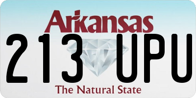 AR license plate 213UPU