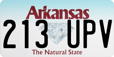 AR license plate 213UPV