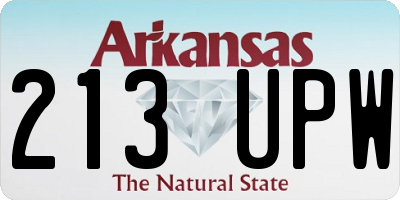 AR license plate 213UPW