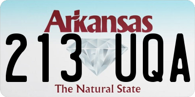 AR license plate 213UQA