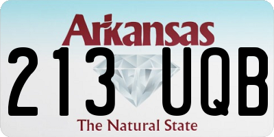 AR license plate 213UQB