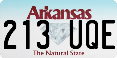 AR license plate 213UQE