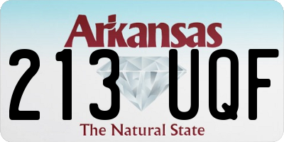 AR license plate 213UQF