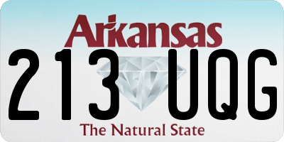 AR license plate 213UQG