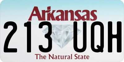 AR license plate 213UQH