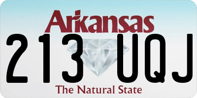 AR license plate 213UQJ