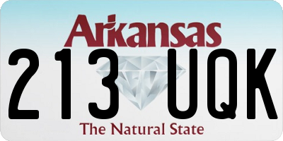 AR license plate 213UQK