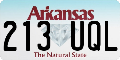 AR license plate 213UQL