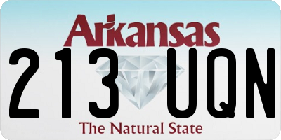 AR license plate 213UQN