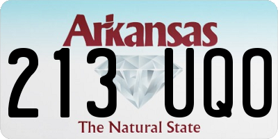 AR license plate 213UQO