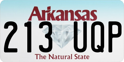 AR license plate 213UQP