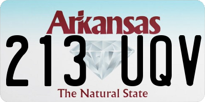 AR license plate 213UQV