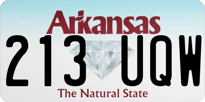 AR license plate 213UQW