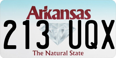 AR license plate 213UQX
