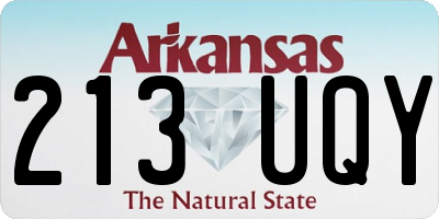 AR license plate 213UQY