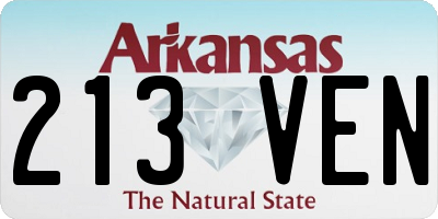 AR license plate 213VEN